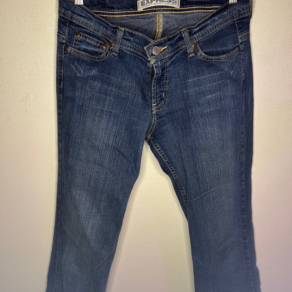 Express Blue Boot Cut Jeans Medium Wash